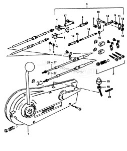 DT25 From D-10001 ()  1983 drawing OPT : REMOTE CONTROL (DT20F, DT25F, DT28F)