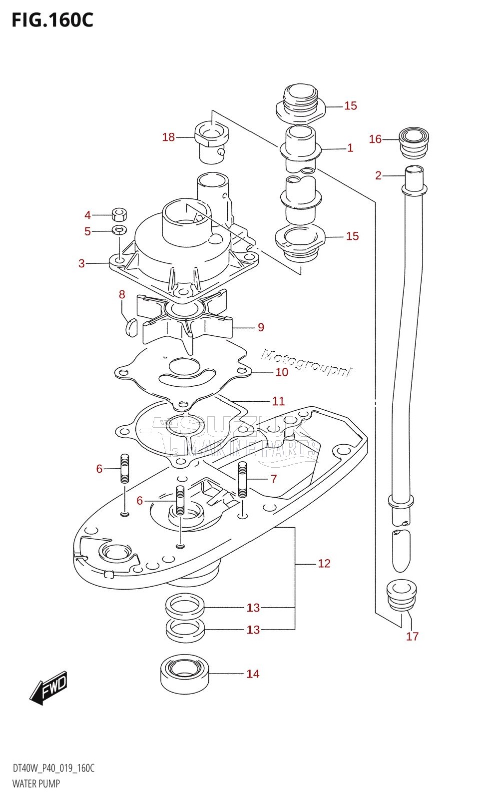 WATER PUMP (DT40WK:P40)