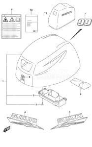 DF 9.9A drawing Engine Cover - w/Remote Control