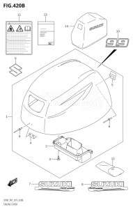 00801F-910001 (2019) 8hp P01-Gen. Export 1 (DF8A  DF8AR) DF8A drawing ENGINE COVER (DF9.9A,DF9.9AR)