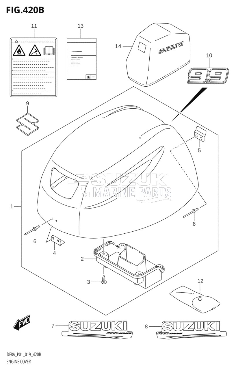 ENGINE COVER (DF9.9A,DF9.9AR)