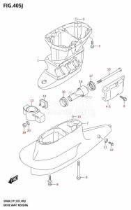 DF40A From 04005F-140001 (E34-Italy)  2021 drawing DRIVE SHAFT HOUSING (DF40ASVT:E34)