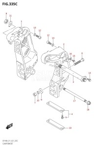 DF140A From 14003F-140001 (E11 E01)  2021 drawing CLAMP BRACKET (DF115AT:E11,DF115AZ:E11)