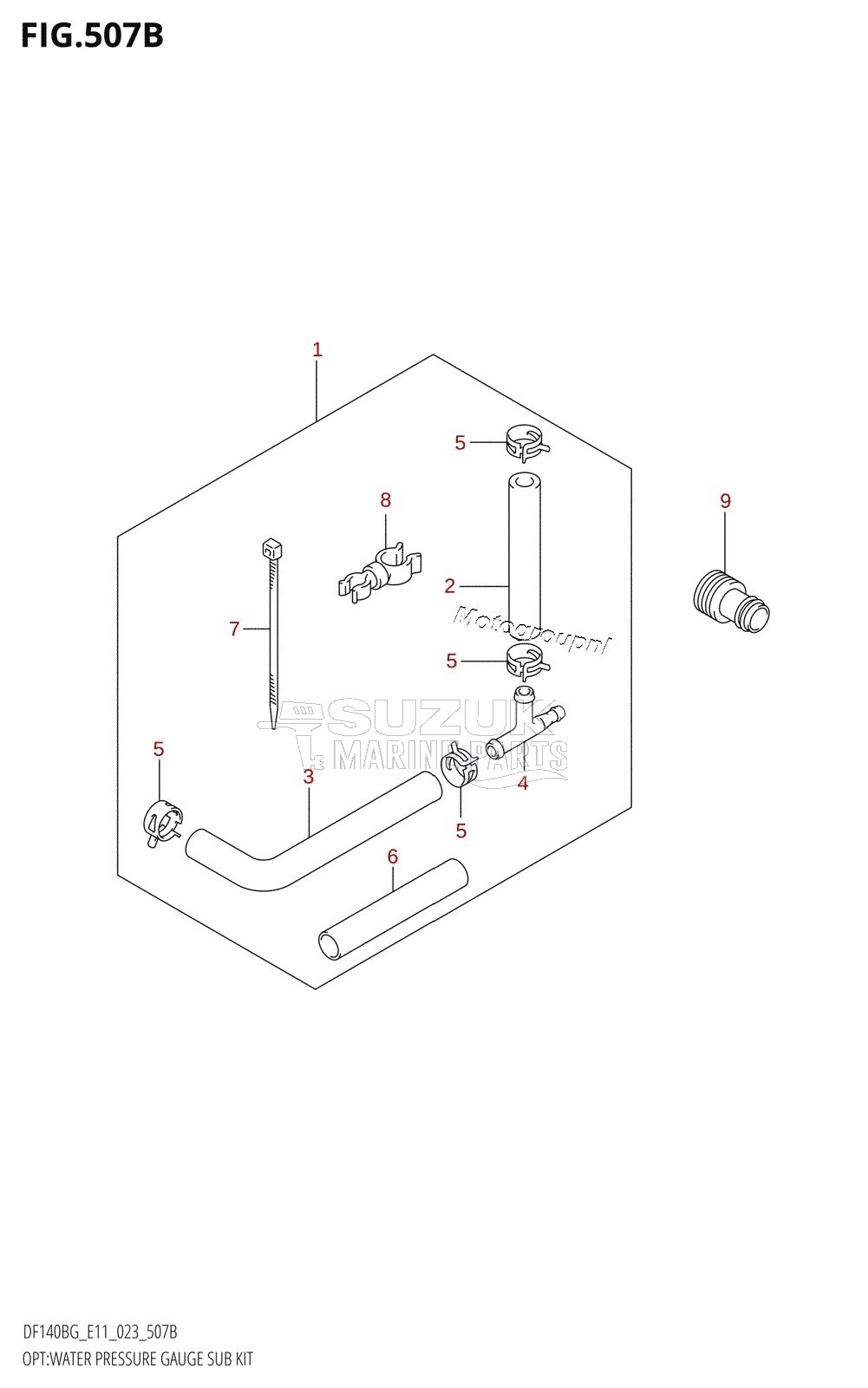 OPT:WATER PRESSURE GAUGE SUB KIT (DF140BG,DF140BZG)