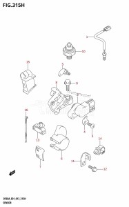 DF50A From 05003F-310001 (E01)  2013 drawing SENSOR (DF60A:E40)