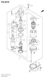 15002F-310001 (2013) 150hp E03-USA (DF150T) DF150 drawing STARTING MOTOR