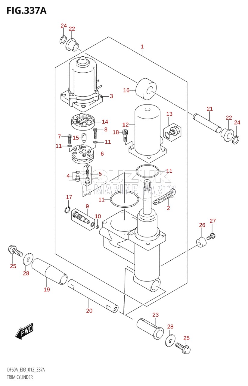 TRIM CYLINDER (DF40A:E03)