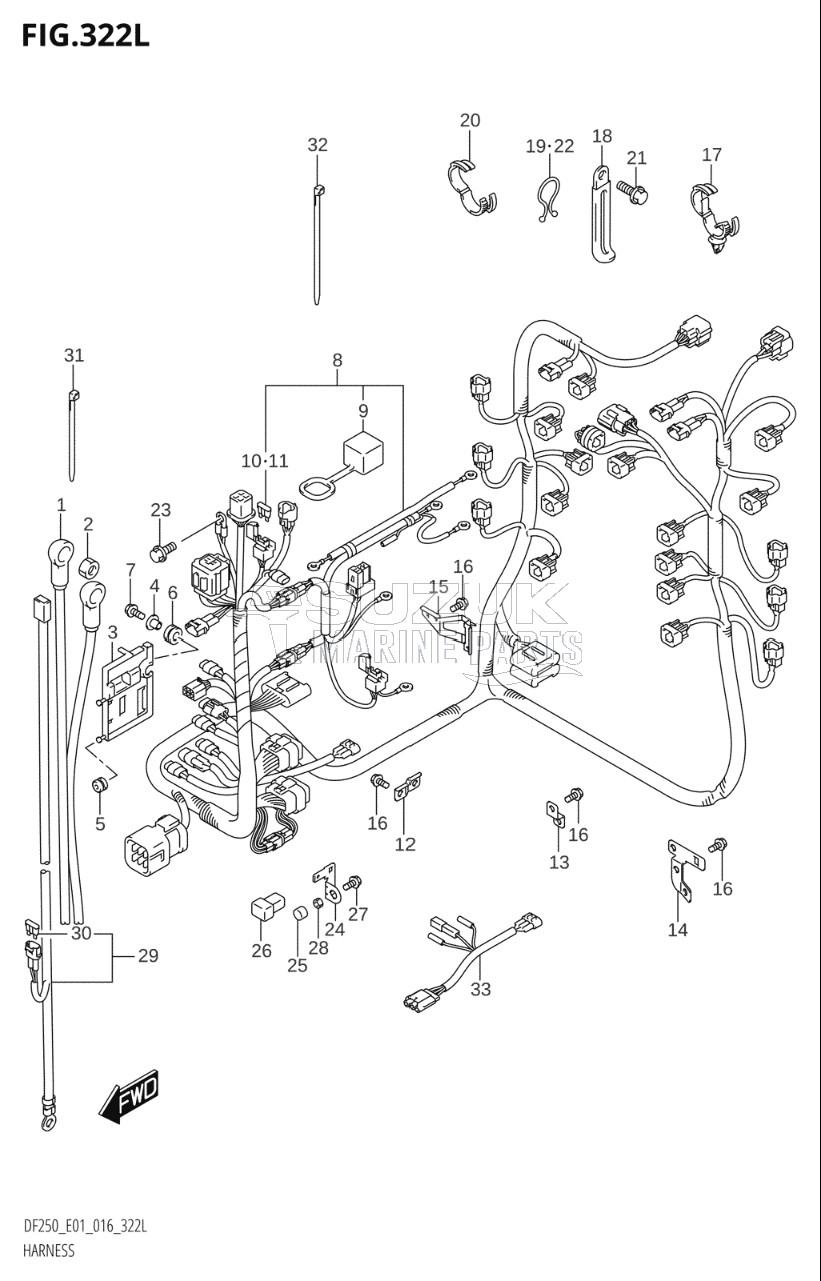 HARNESS (DF250Z:E01)