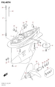 DF200AZ From 20003Z-040001 (E01 E03 E40)  2020 drawing GEAR CASE ((DF175AT,DF150AT):E01:020,(DF175AT,DF150AT):(E11,E40):(021,022))