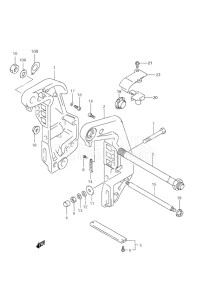 Outboard DF 70 drawing Clamp Bracket