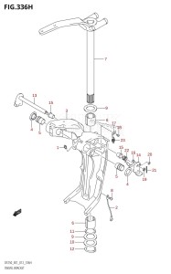 DF250 From 25003F-210001 (E01 E40)  2012 drawing SWIVEL BRACKET (DF225Z:E40:(X-TRANSOM,XX-TRANSOM))