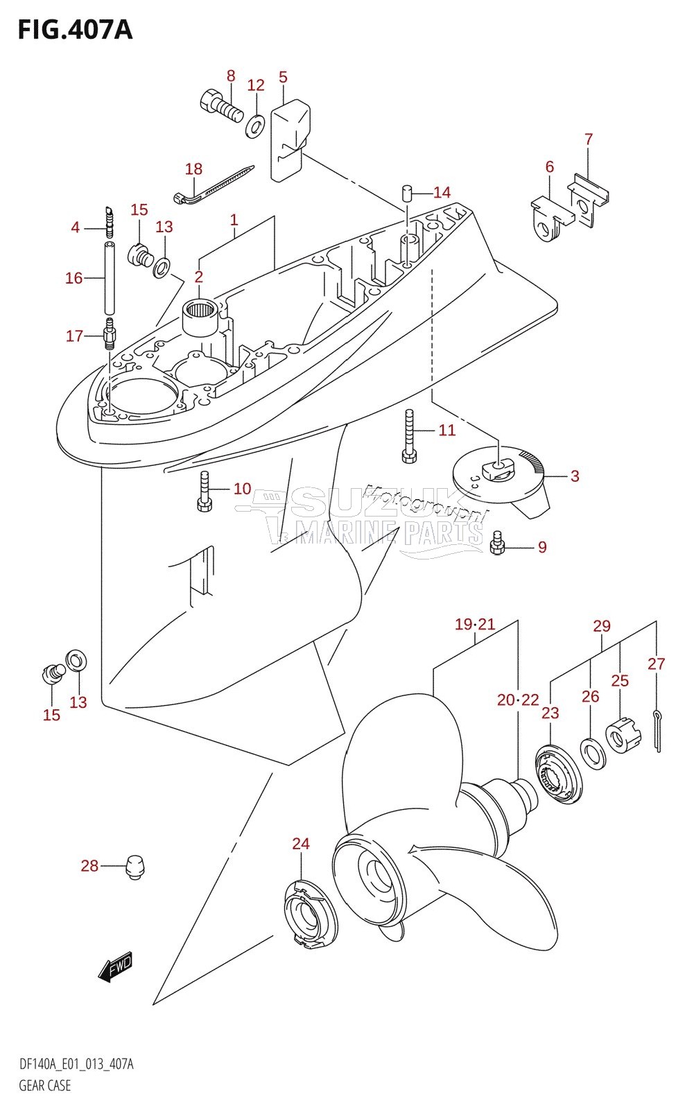 GEAR CASE (DF140AT:E01)