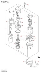 04003F-110001 (2011) 40hp E03-USA (DF40AT) DF40A drawing STARTING MOTOR