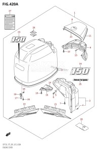 DF175Z From 17502Z-310001 (E01 E40)  2013 drawing ENGINE COVER (DF150T:E01)