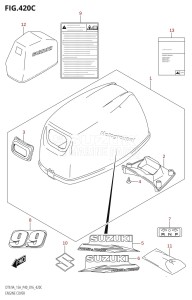 DT15A From 01504-610001 (P36 P40 P81)  2016 drawing ENGINE COVER (DT9.9A:P81)