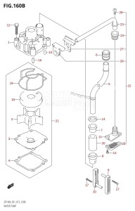 DF140A From 14003F-310001 (E01 E40)  2013 drawing WATER PUMP (DF140AT:E40)