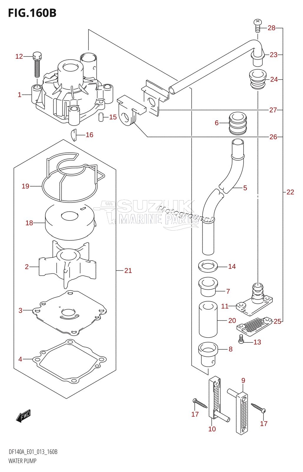 WATER PUMP (DF140AT:E40)