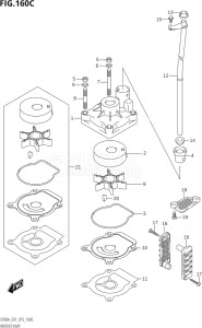 06002F-510001 (2005) 60hp E01 E40-Gen. Export 1 - Costa Rica (DF60A  DF60AQH  DF60ATH) DF60A drawing WATER PUMP (DF40ATH:E01)