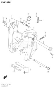 14003Z-610001 (2016) 140hp E11 E40-Gen. Export 1-and 2 (DF140AZ) DF140AZ drawing CLAMP BRACKET (DF140AZ:E11)