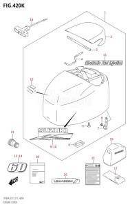 04003F-510001 (2005) 40hp E01 E13-Gen. Export 1 -  SE  Asia (DF40A  DF40AQH  DF40AST  DF40ATH) DF40A drawing ENGINE COVER (DF60AQH:E40)