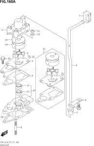 00403F-710001 (2017) 4hp P01-Gen. Export 1 (DF4A) DF4A drawing WATER PUMP