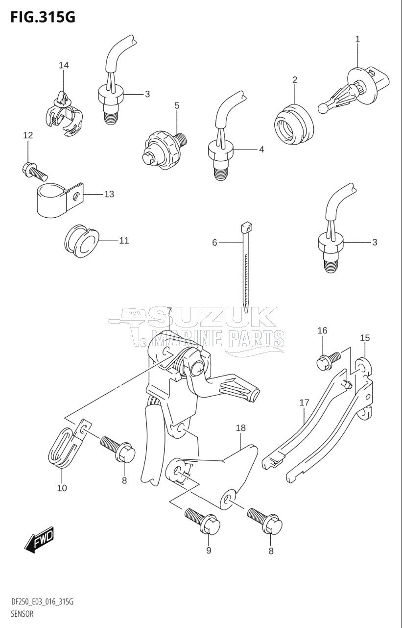 SENSOR (DF250ST:E03)