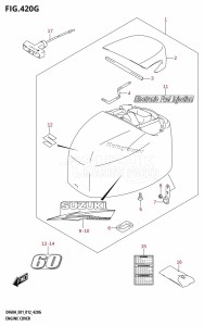 DF50A From 05003F-210001 (E01)  2012 drawing ENGINE COVER (DF60A:E40)