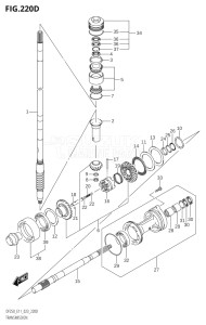 25004F-040001 (2020) 250hp E03-USA (DF250ST) DF250ST drawing TRANSMISSION (DF225Z)