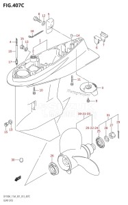 DF140AZ From 14003Z-310001 (E01 E40)  2013 drawing GEAR CASE (DF115AT:E01)