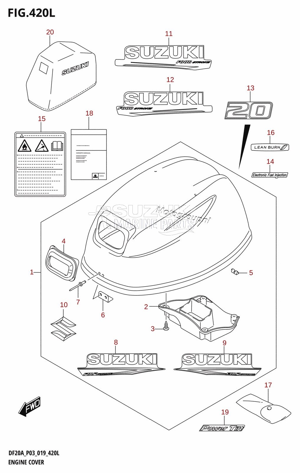 ENGINE COVER (DF20AT,DF20ATH)