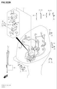 20003F-340001 (2023) 200hp E11 E40-Gen. Export 1-and 2 (DF200AT) DF200A drawing HARNESS (DF150AT,DF150AZ,DF150AS)