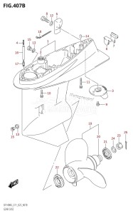 DF140BZG From 14004Z-140001 (E11 E40)  2021 drawing GEAR CASE ((DF115BG,DF140BG):E40)