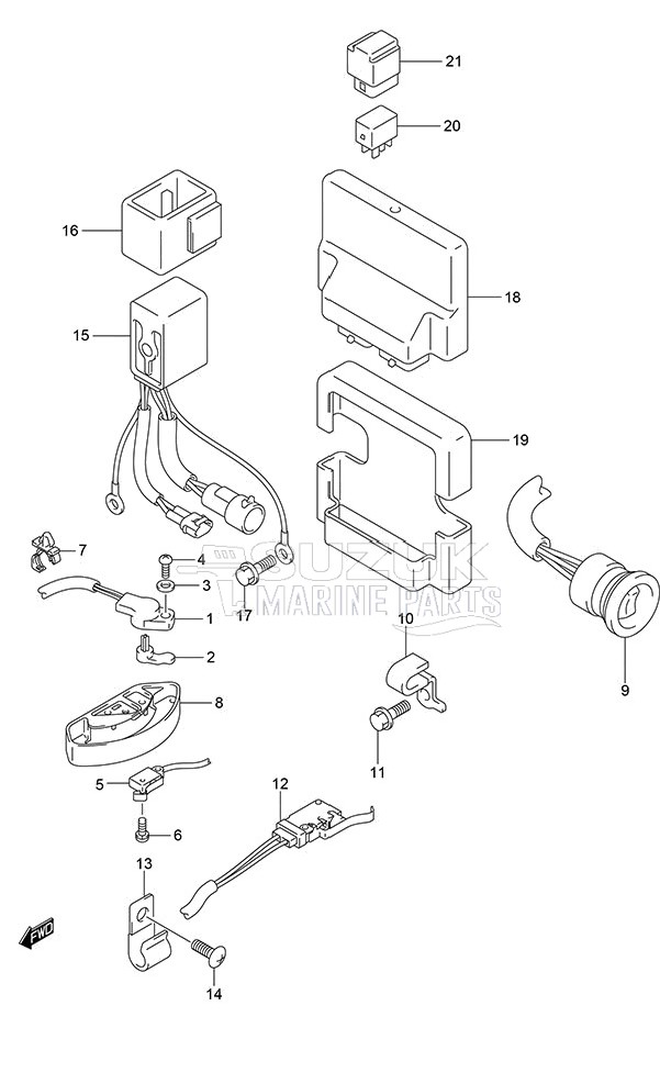 PTT Switch/Engine Control Unit