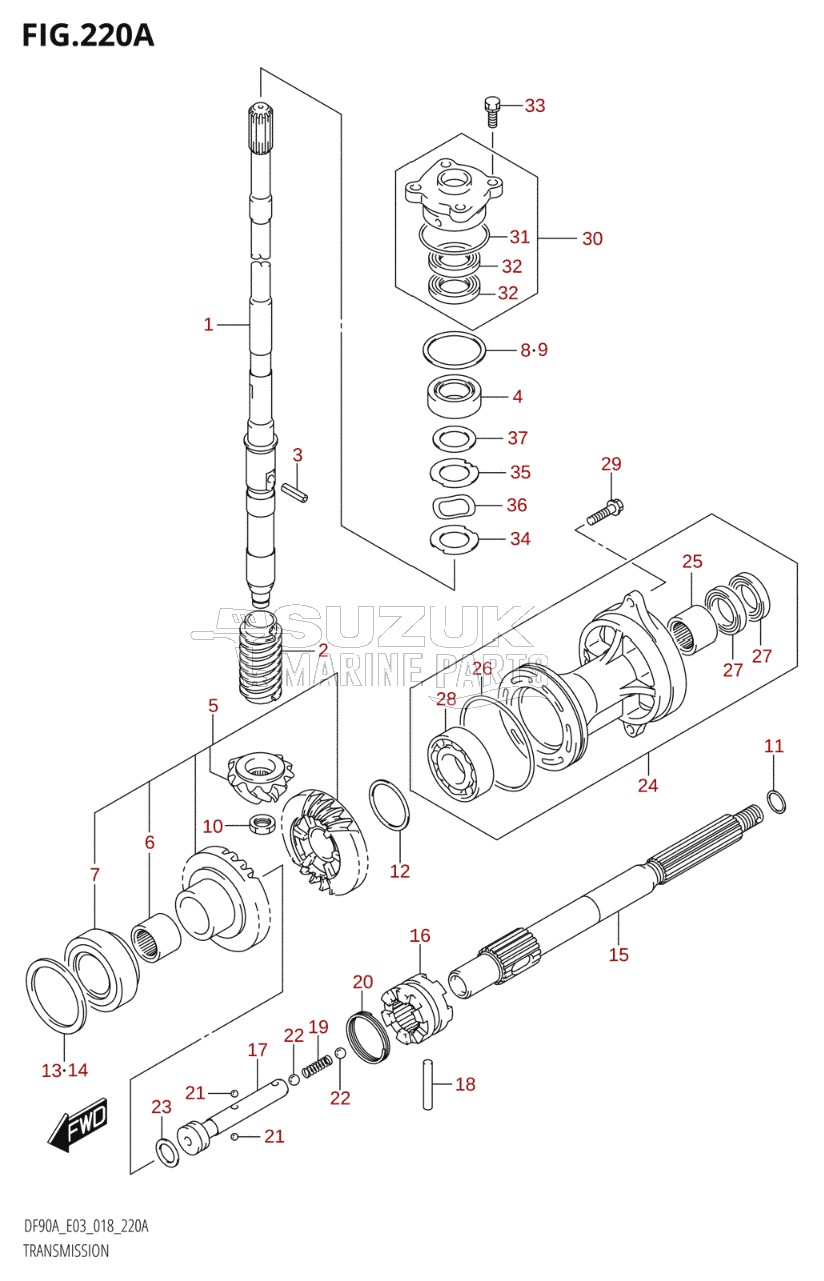 TRANSMISSION (DF70A,DF90A)