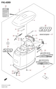 DF200Z From 20002Z-310001 (E01 E40)  2013 drawing ENGINE COVER (DF200Z:E40)