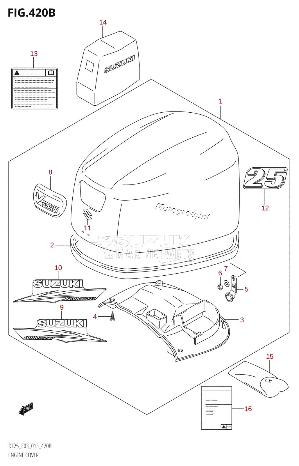 ENGINE COVER (DF25R:E03)