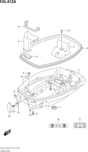 00503F-710001 (2017) 5hp P01-Gen. Export 1 (DF5A) DF5A drawing LOWER COVER (DF4A:P01)