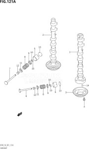 04001F-971001 (1999) 40hp E01-Gen. Export 1 (DF40QHX  DF40TX) DF40 drawing CAMSHAFT