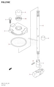 DF115T From 11501F-680001 (E01 E40)  2006 drawing SHIFT ROD (DF115Z,DF115WZ)