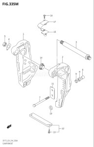 17502Z-410001 (2014) 175hp E01 E40-Gen. Export 1 - Costa Rica (DF175Z    DF175ZG) DF175Z drawing CLAMP BRACKET (DF175TG:E40)