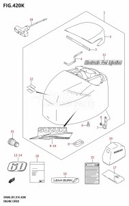 DF40A From 04004F-410001 (E34-Italy)  2014 drawing ENGINE COVER (DF60AQH:E40)