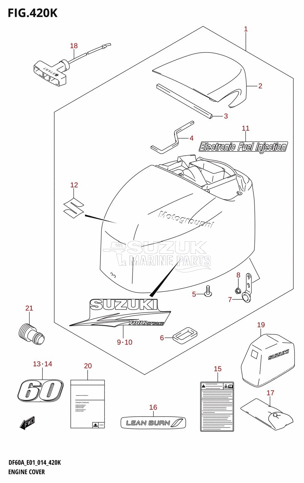 ENGINE COVER (DF60AQH:E40)