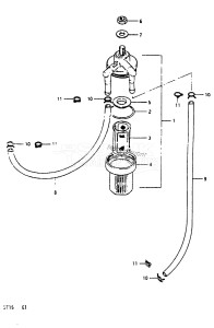 DT15 From 01501-927263 ()  1989 drawing FUEL PUMP