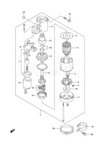 Outboard DF 140A drawing Starting Motor