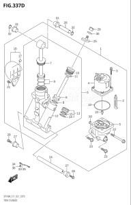 11503Z-140001 (2021) 115hp E11 E40-Gen. Export 1-and 2 (DF115AZ) DF115AZ drawing TRIM CYLINDER (DF140AT:E40,DF140AZ:E40)