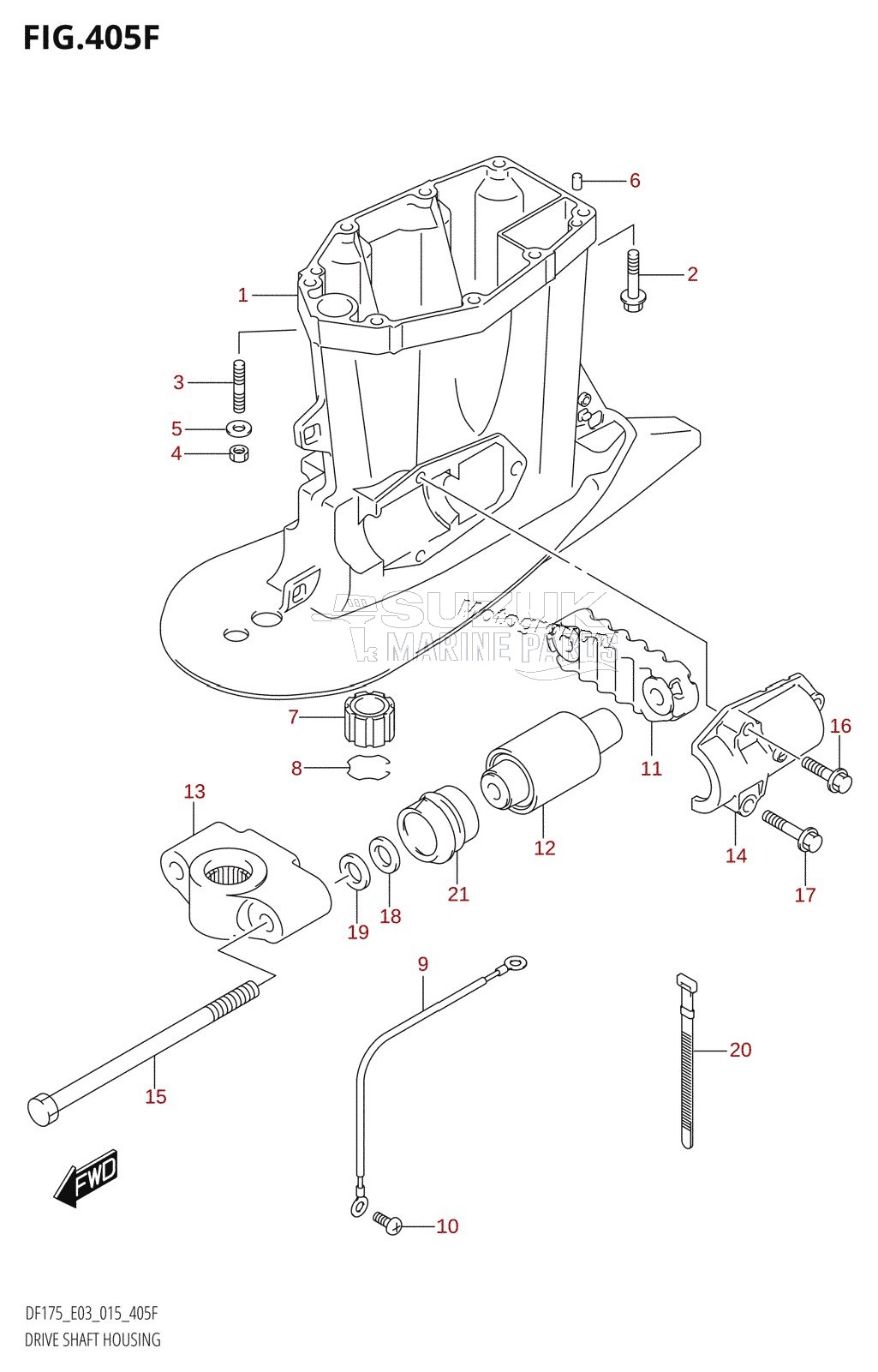 DRIVE SHAFT HOUSING (DF175TG:E03)