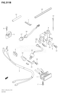 00993F-110001 (2011) 9.9hp P03-U.S.A (DF9.9T  DF9.9TH) DF9.9 drawing RECTIFIER (DF9.9TH:P03)