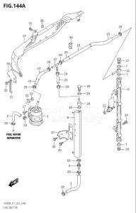 20003F-040001 (2020) 200hp E01 E03 E40-Gen. Export 1 - USA (DF200AT) DF200A drawing FUEL INJECTOR ((E01,E03):020,E11:021,(E03,E11):(022,023))