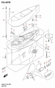 DF250 From 25003F-140001 (E11 E40)  2021 drawing GEAR CASE (DF200Z)