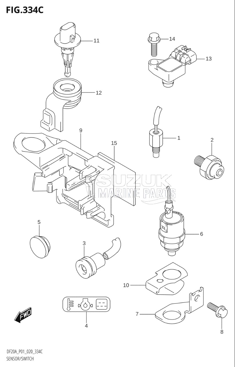 SENSOR / SWITCH (DF9.9BR,DF9.9BT,DF15AR,DF15AT,DF20AR,DF20AT)